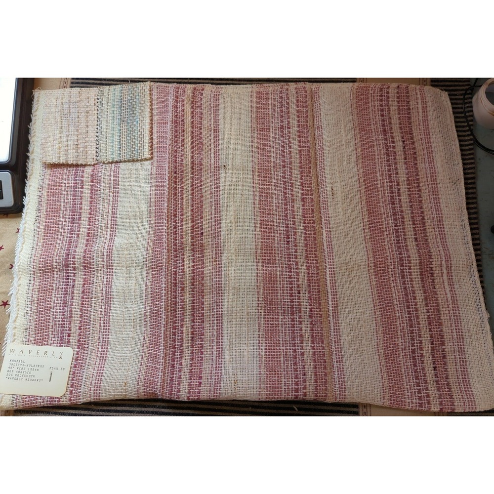 NEW Vintage Waverly Schumacher Sample Fabric Upholstery Drapes KENDALL Mulberry